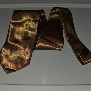 (J28) Luxurious Brown Silk Tie